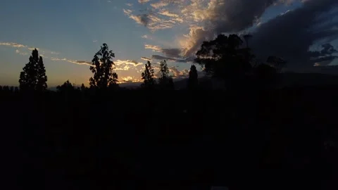 Sunset UP, Tree silhouette Stock Footage 148698537