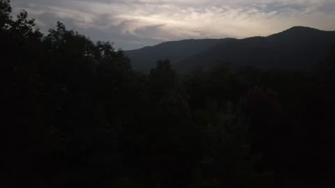 Sunset Trees and Mountains Scenic View Georgia Stock Footage 252615992