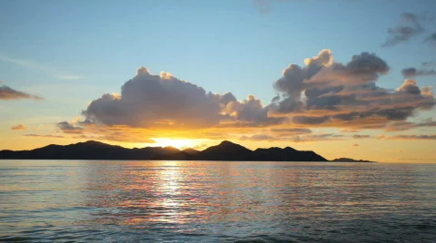 Sunset on tropical beach Stock Footage 462636