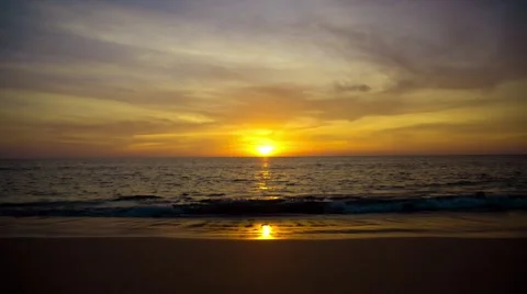 Sunset on the tropical beach Stock Footage 61793590