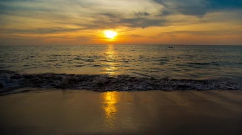 Sunset on the tropical beach Stock Footage 61793591