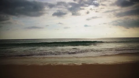 Sunset on the tropical beach Stock Footage 75465029