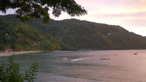 Sunset on tropical beach Stock Footage 169594335