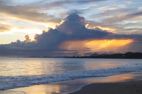 Sunset Tropical Beach Stock Photos