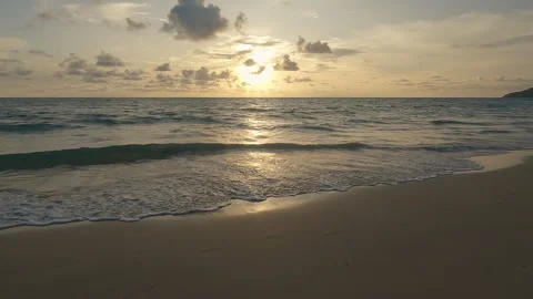 Sunset tropical beach sea. Stock Footage 257877100