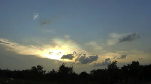 Sunset in tropical countryside. Stock Footage 44115779