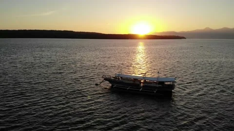 Sunset on a Tropical Island Stock Footage 152865652