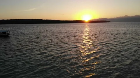 Sunset on a Tropical Island Stock Footage 152867758