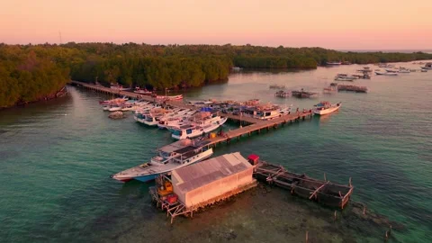 Sunset in the tropical islands Stock Footage 302952792