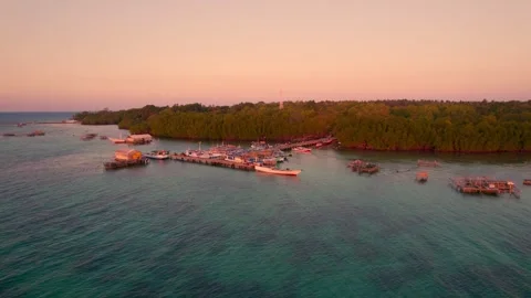 Sunset in the tropical islands Stock Footage 302952820