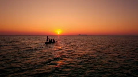 Sunset in the tropical islands Stock Footage 302952826