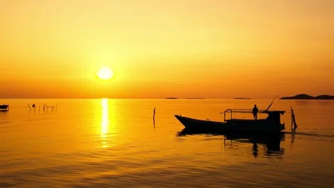 Sunset in the tropical islands Stock Footage 302982963
