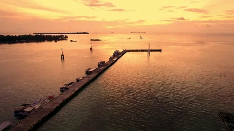 Sunset in the tropical islands Stock Footage 302992934