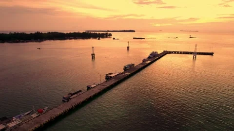 Sunset in the tropical islands Stock Footage 302999784