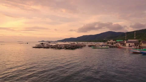 Sunset in the tropical islands Stock Footage 303034913