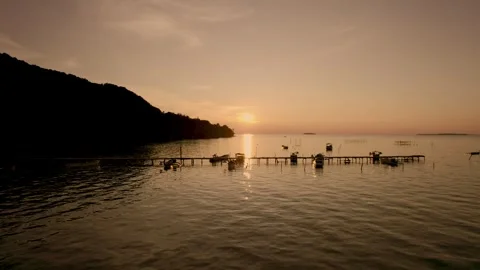 Sunset in the tropical islands Stock Footage 303120953