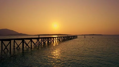 Sunset in the tropical islands Stock Footage 303538559
