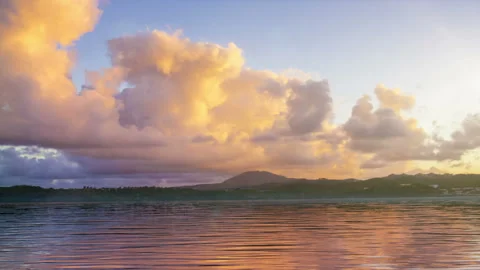 Sunset Tropical Landscape Stock Footage 90883396