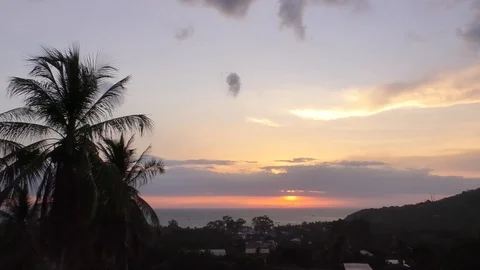 Sunset in the tropics Stock Footage 112660975