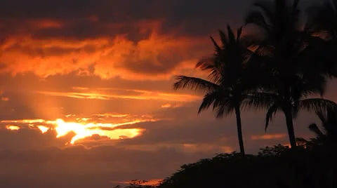 Sunset in the Tropics Time Lapse Stock Footage 23741744