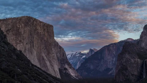 Sunset at Tunnel View, Yosemite Stock Footage 282216080