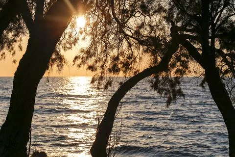 Sunset in the Turkey beach. Stock Photos