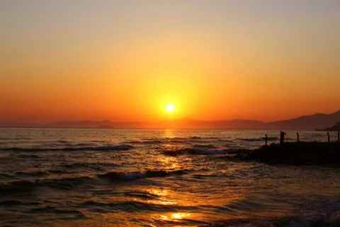 The sunset in Turkey Stock Photos