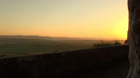 Sunset in Tuscany Stock Footage