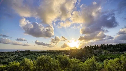 Sunset in Tuscany Stock Footage 98502819