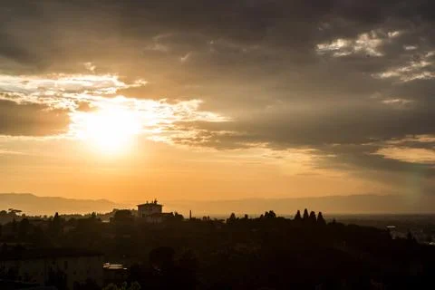 Sunset in Tuscany Stock Photos