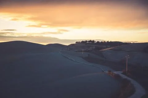 Sunset in Tuscany Stock Photos