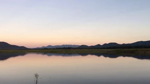 Sunset twilight time 스톡 동영상 76312875