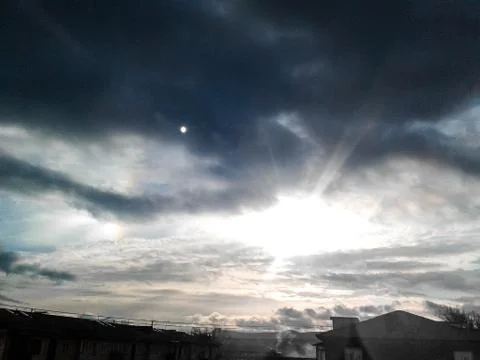 Sunset of two suns Stock Photos