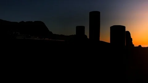 SUNSET UNDER METEOR Stock Footage 104040348