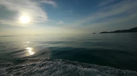 Sunset under a sea Stock Footage 11230882