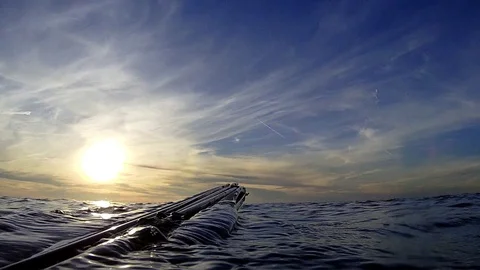 Sunset on the underwater sea Stock Footage 86245196