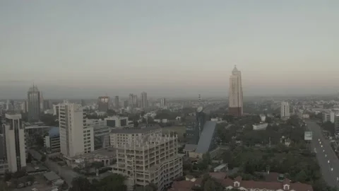 Sunset Upper hill District , nairobi Stock Footage 136151155