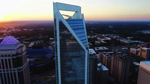 Sunset Uptown Charlotte 스톡 동영상 130860905