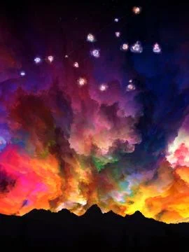 Sunset of Ursa Major Stock Illustration