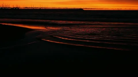 Sunset on Uruguayan Coast.  库存影片 10901227