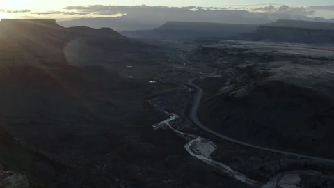 Sunset Utah Drone 2 Video stock 127327668