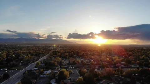 Sunset Utah Mountains Dolly Out Stock Footage 89167948