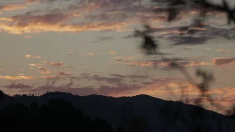 Sunset in uttrakhand Stock Footage 134319891