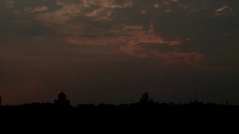 Sunset in Uzhgorod Stock Footage 69143739