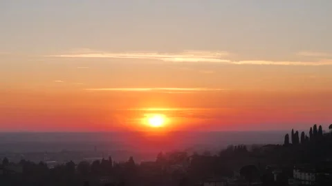 Sunset from Valcava Stock Footage 264581595