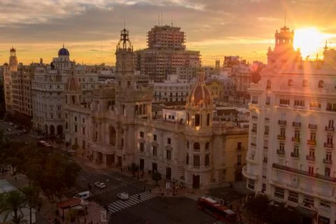 Sunset on Valencia Fotos de archivo