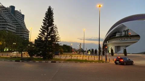 Sunset in Valencia Stock Photos