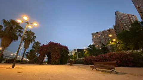 Sunset in Valencia Stock Photos