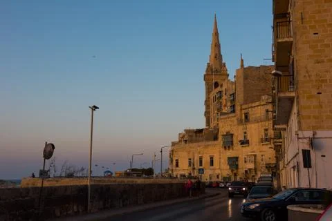 Sunset in Valletta, Malta Stock Photos
