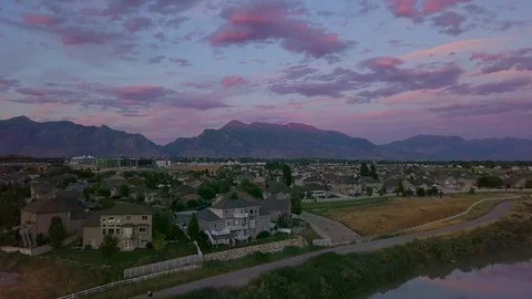 Sunset in the valley Stock Footage 113534197